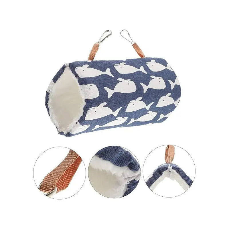 Cama de polar con ganchos Talla S azul