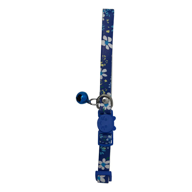 Collar anti ahorque con cascabel azul