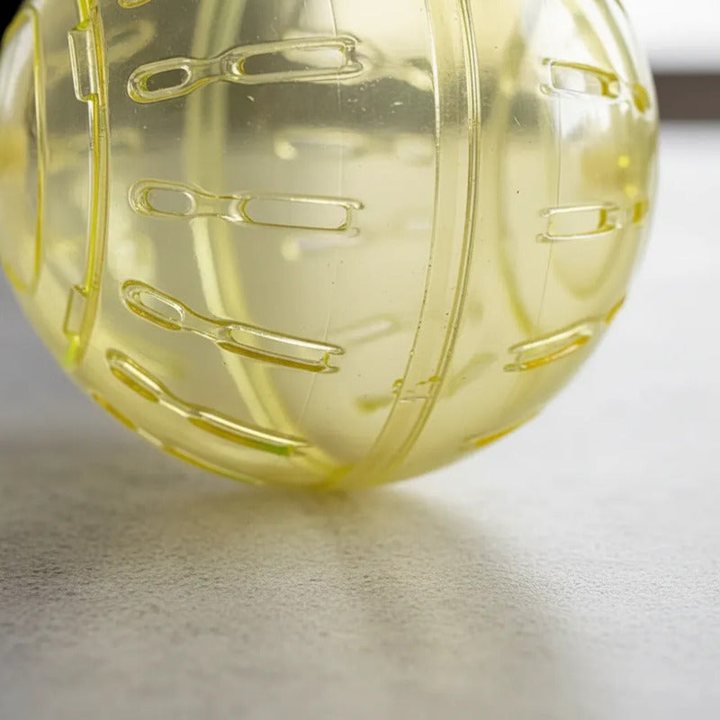 Esfera acrílica con pedestal 18 cm amarillo