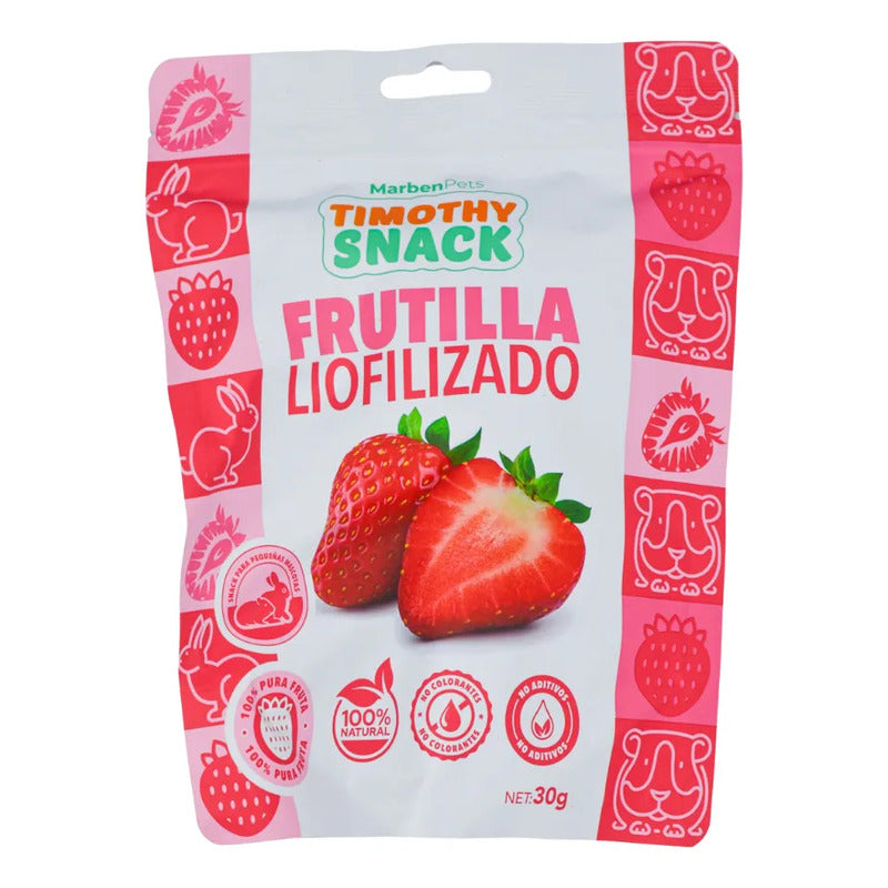 Snack Para Roedores Frutilla Liofilizada 30 Gr