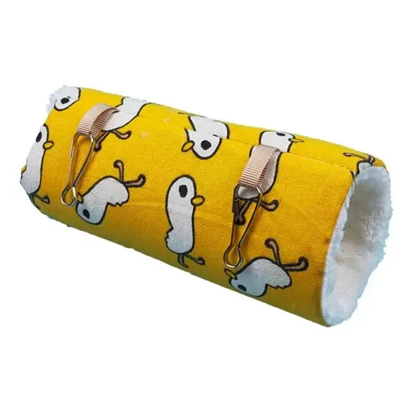 Cama de polar con ganchos Talla S amarillo