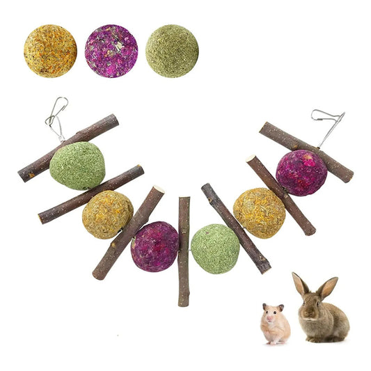Cadena de bolas de hierbas de colores