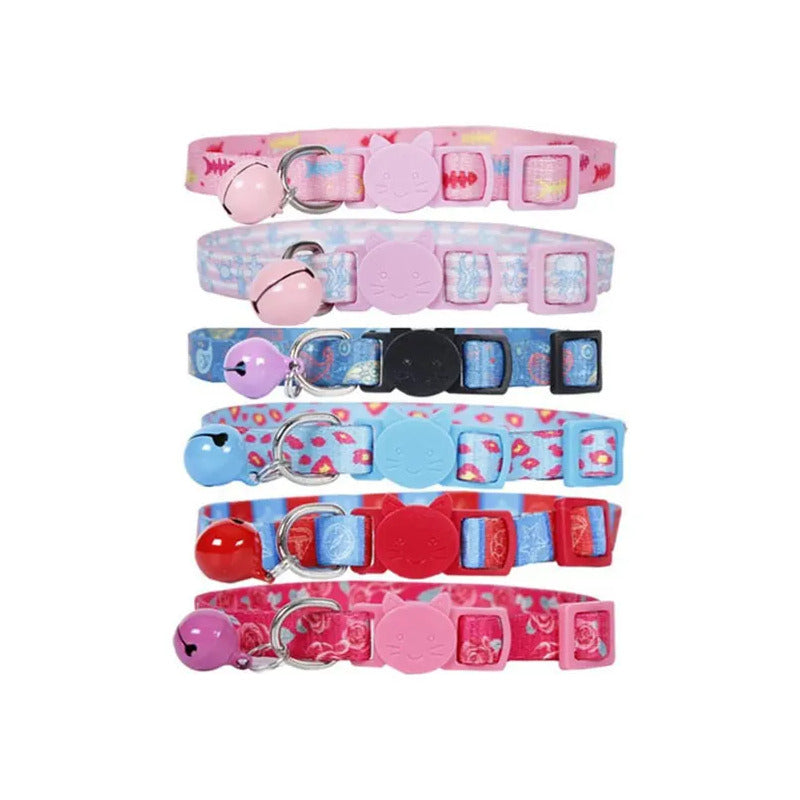 Collar Para Gatos Anti Ahorque Con Diseños