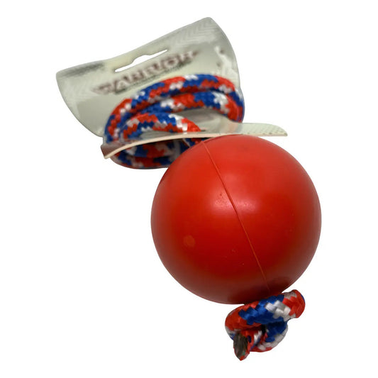 Juguete bola maciza con cuerda rojo