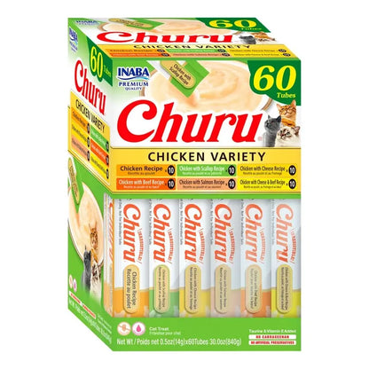 Snack Cremoso Para Gatos Churu Pollo Variedades 60 Tubos