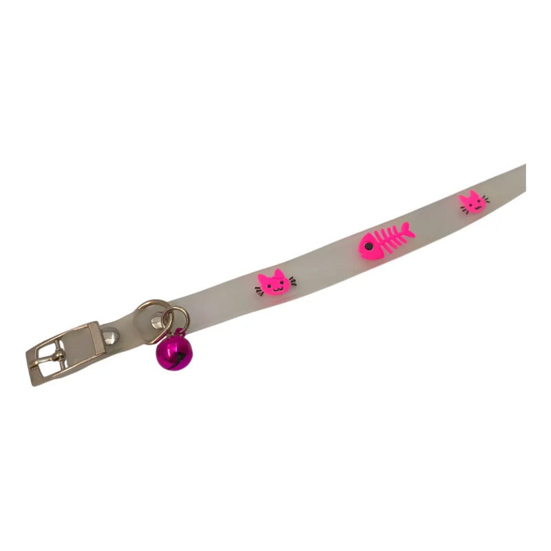 Collar fluorescente con cascabel