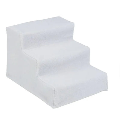 Escalera Para Perros Con Funda 3 Peldaños Blanco