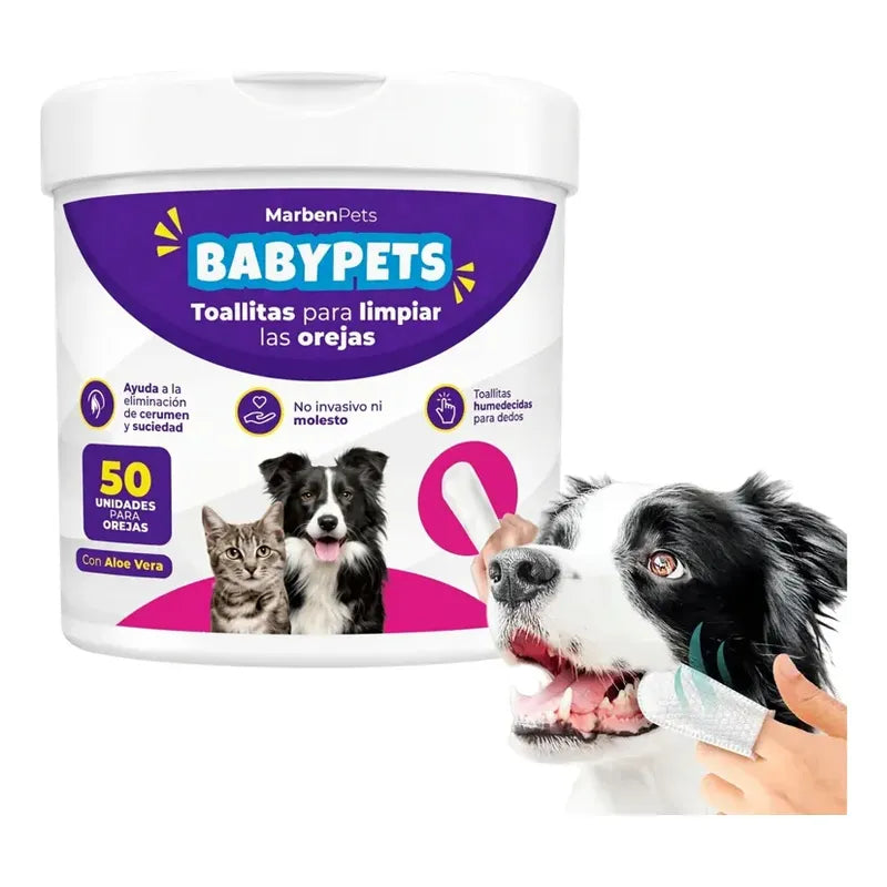 Toallitas Para Limpiar Oídos Para Perros Y Gatos 50 Un