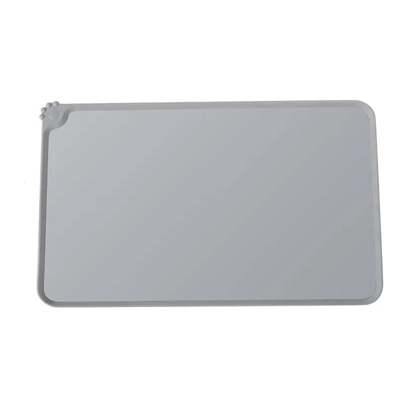 Almohadilla De Silicona Mediana Para Platos De Mascotas Gris