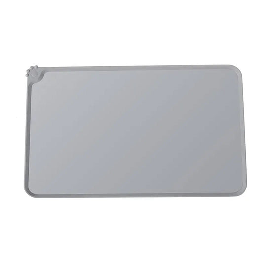 Almohadilla De Silicona Mediana Para Platos De Mascotas Gris