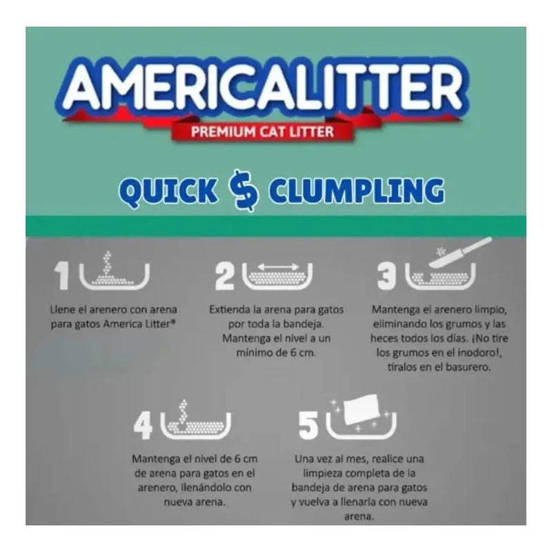 Arena Para Gatos Aglutinante America Litter Solid Clump 7 Kg