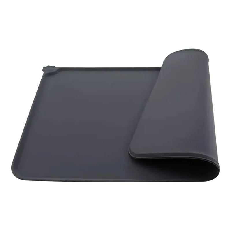 Almohadilla De Silicona Mediana Para Platos De Mascotas Gris