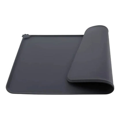 Almohadilla De Silicona Mediana Para Platos De Mascotas Gris