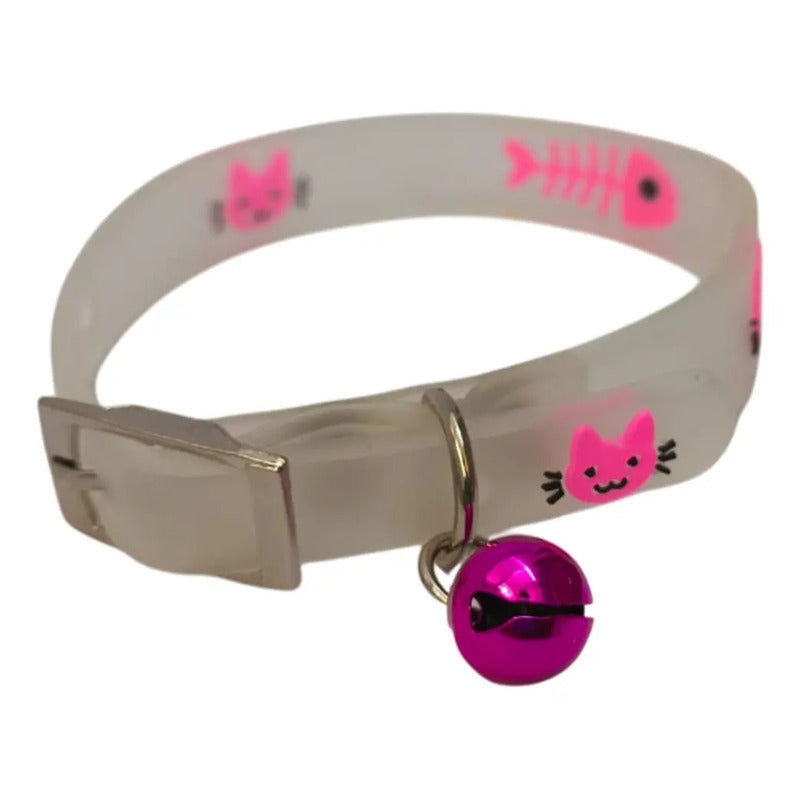 Collar fluorescente con cascabel