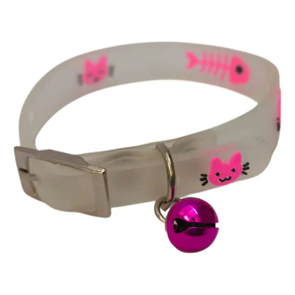 Collar fluorescente con cascabel
