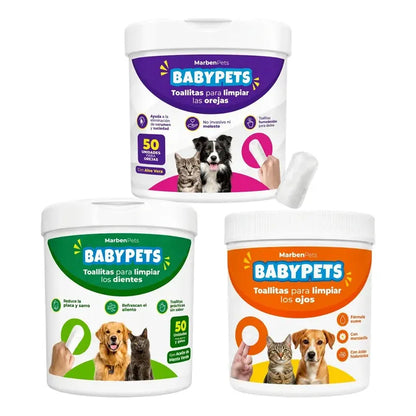 Kit Toallitas Para Limpiar Oídos Ojos Dientes Perros Y Gatos