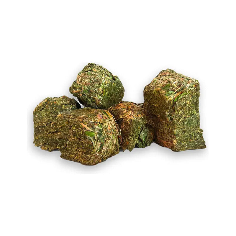 Pack Heno Alfalfa 2 Kg + Cubos Ballica 1 Kg Para Roedores