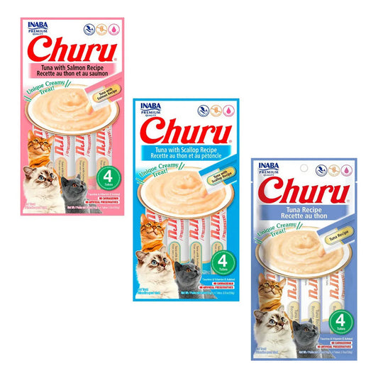 Pack Churu Atún Snack Para Gatos 3 Sobres