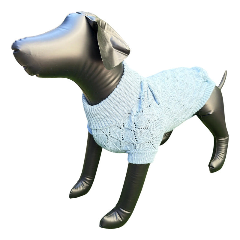 Chaleco tejido talla S celeste