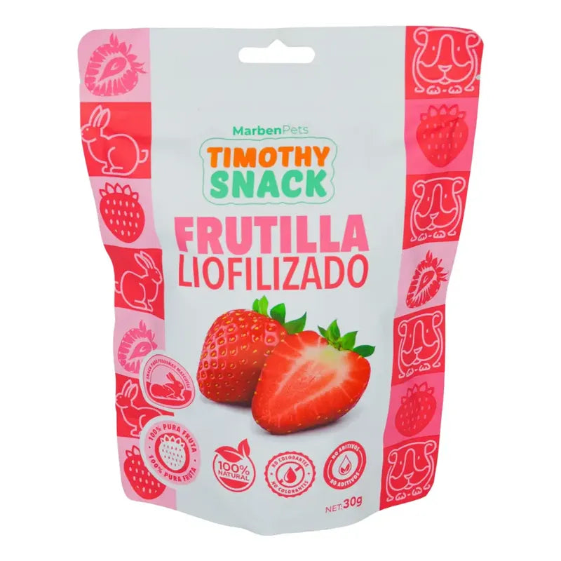 Snack Para Roedores Frutilla Liofilizada 30 Gr