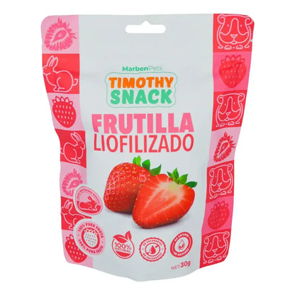 Snack Para Roedores Frutilla Liofilizada 30 Gr