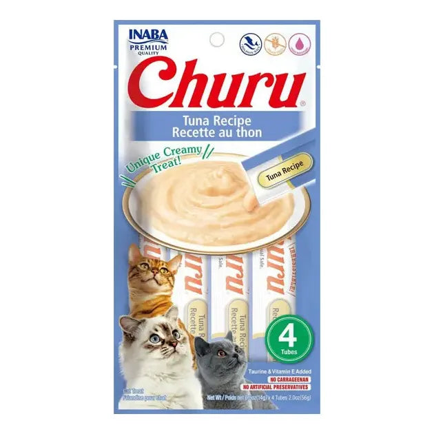 Snack Para Gatos Churu Sabor Atún 4 Tubos