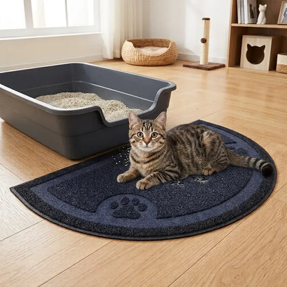Alfombra Para Gatos Con Huellas Multiusos Baño Plato Beige