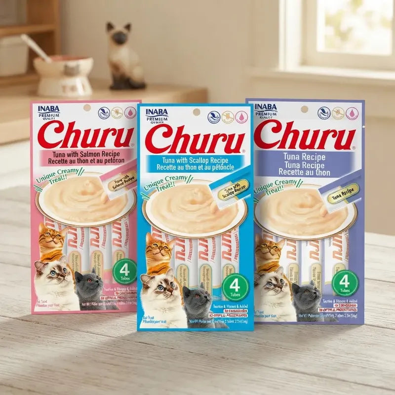 Pack Churu Atún Snack Para Gatos 3 Sobres