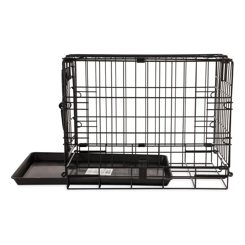Jaula Para Perros Xs Con Puerta Y Bloqueo De 3 Puntos Negro