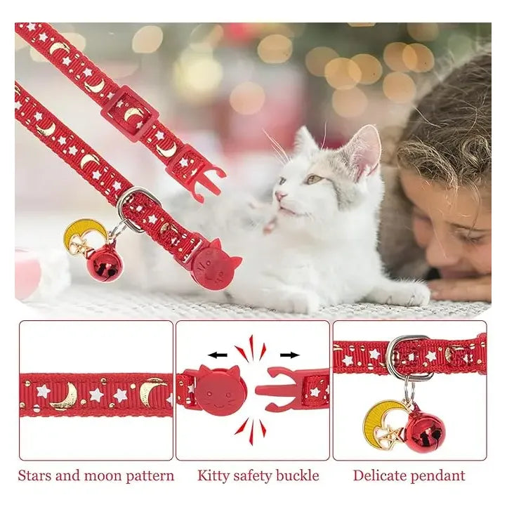 Collar Para Gatos Anti Ahorque Con Diseños