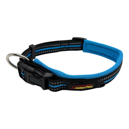Collar Para Perros Reflectante Talla M Azul