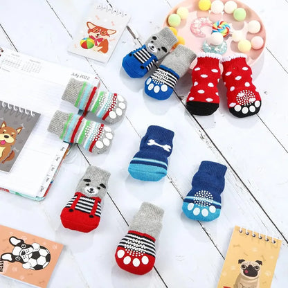 Calcetines Para Perros Y Gatos Talla M Azul Huesito