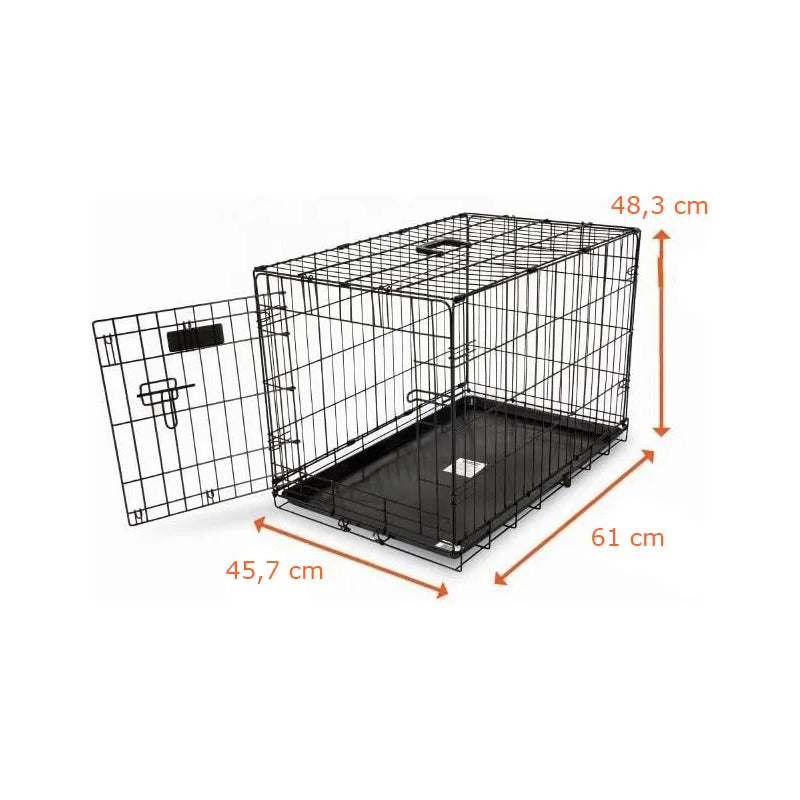 Jaula Para Perros S Con Puerta Y Bloqueo De 5 Puntos Negro
