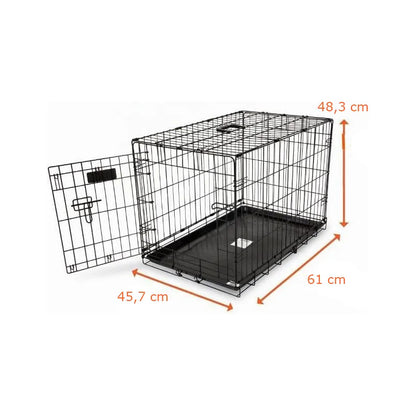 Jaula Para Perros S Con Puerta Y Bloqueo De 5 Puntos Negro