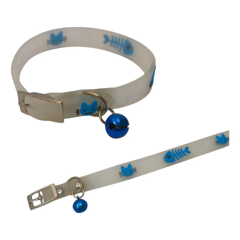 Collar fluorescente con cascabel