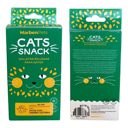 Galletas Para Gatos Cats Snack Rellenas Pack 12 Un