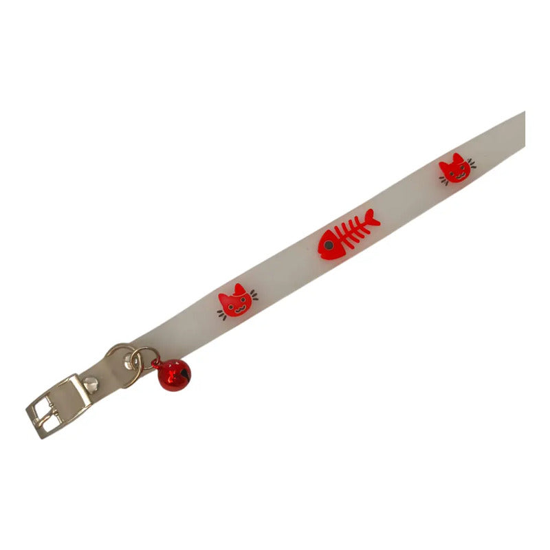 Collar fluorescente con cascabel