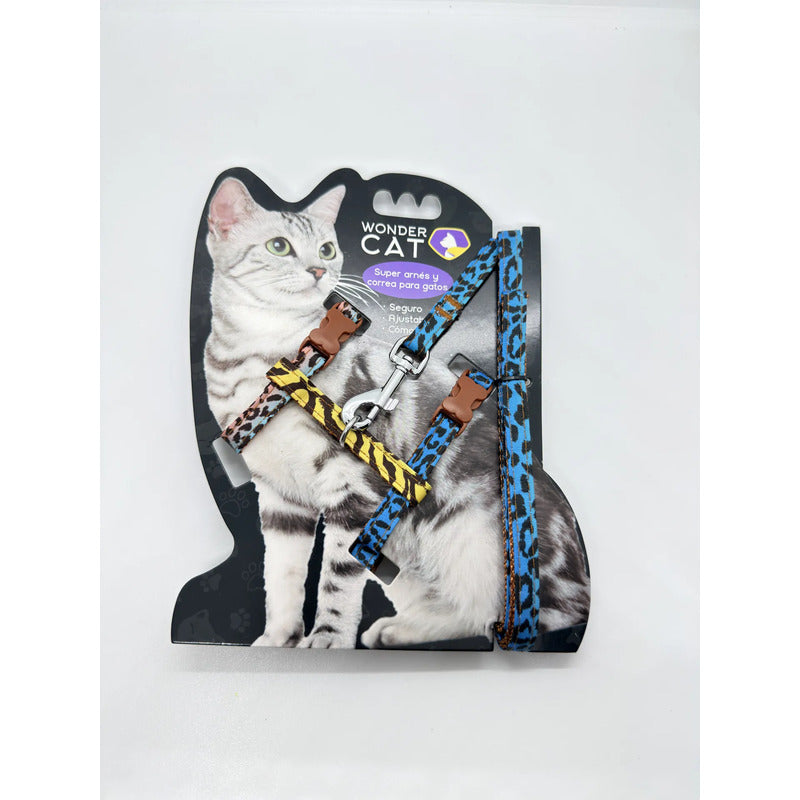 Arnés Con Correa Para Gatos Con Diseños Leopardo