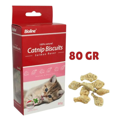 Galletas de catnip y salmón Bioline