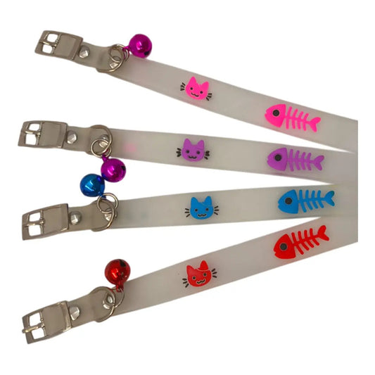 Collar fluorescente con cascabel
