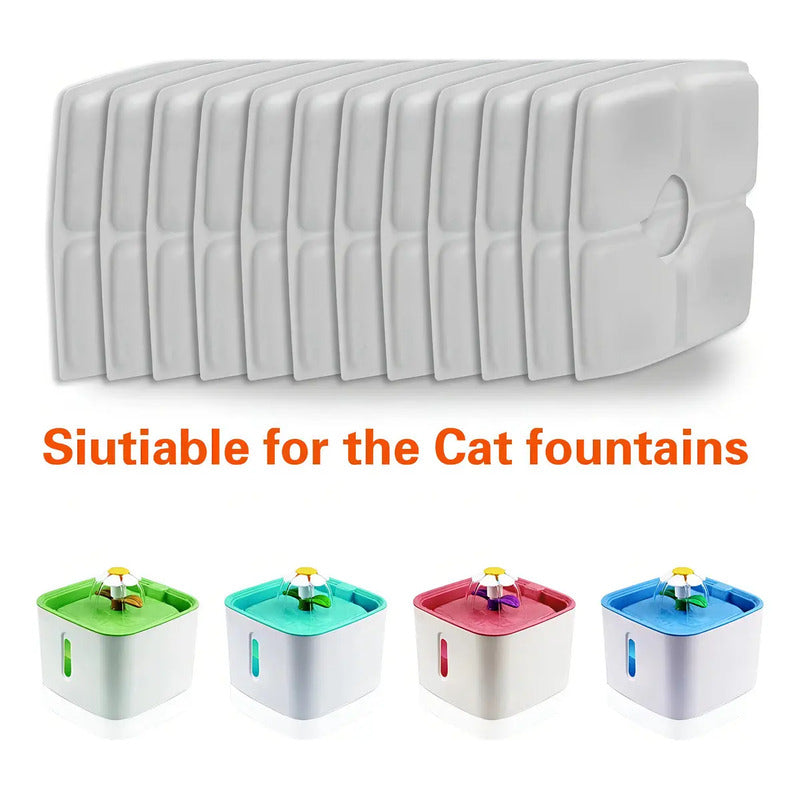 Filtros De Repuesto Para Fuente De Agua Para Mascotas 4 Unid Color Blanco