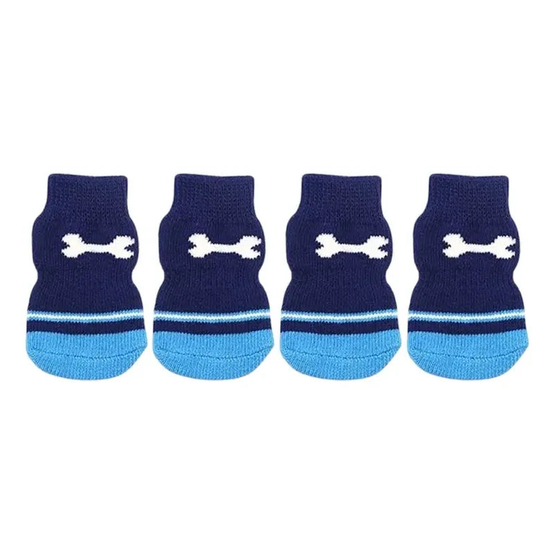 Calcetines Para Perros Y Gatos Talla M Azul Huesito
