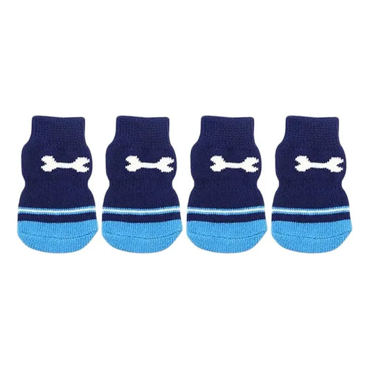 Calcetines Para Perros Y Gatos Talla M Azul Huesito