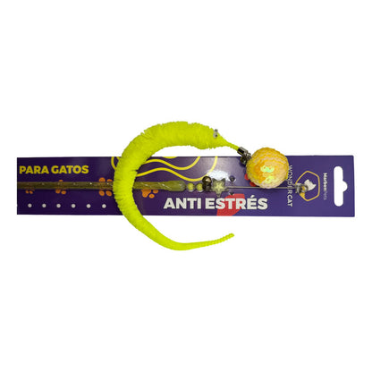 Juguete Varilla Para Gatos Cola Lanuda Y Lentejuelas 40 Cm Variado