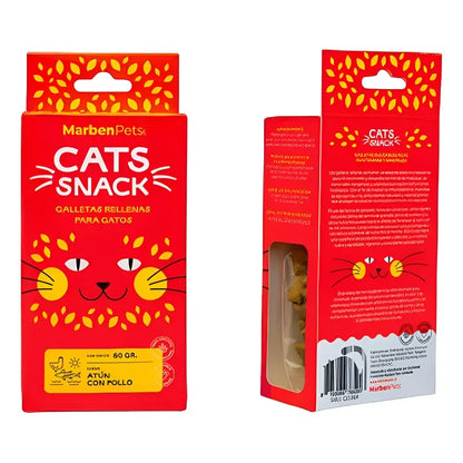Galletas Para Gatos Cats Snack Rellenas Pack 12 Un