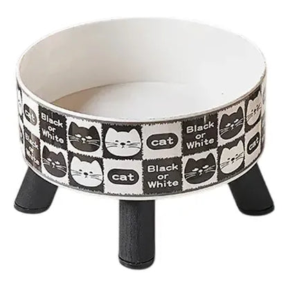 Plato Alto Con Patas Para Gatos Comedero Y Bebedero