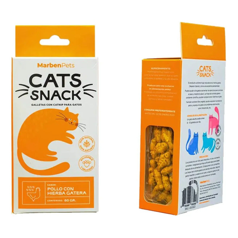 Pack X6 Galletas Cats Snack Para Gatos Con Catnip Surtidas
