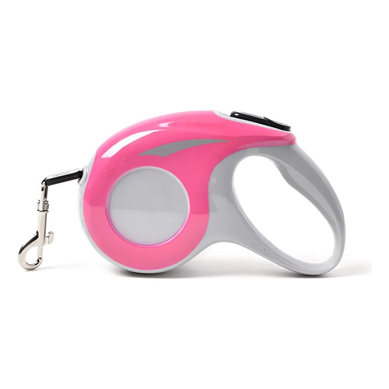 Correa retractil 3 m rosa