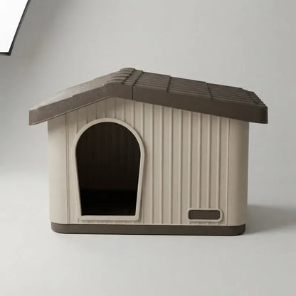 Casa Para Perros Plástica Pequeña Armable Café
