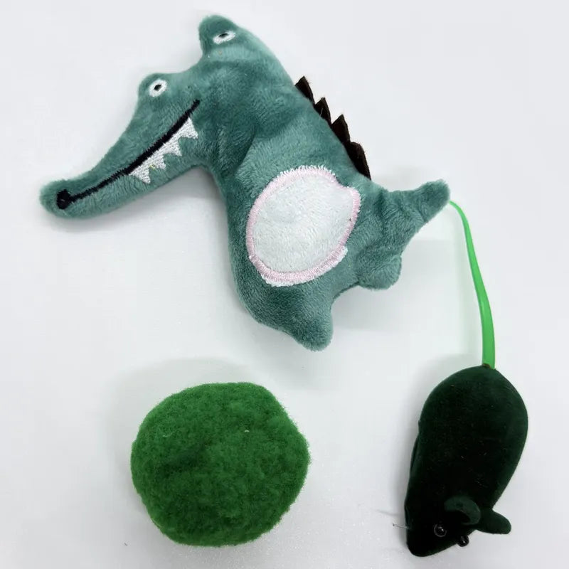 Kit De Juguetes Para Gatos Interactivos Variados Verde